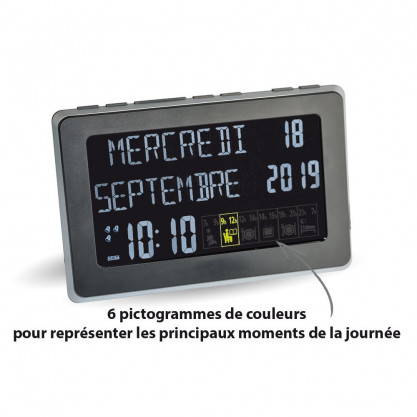 marque generique - Horloge Calendrier avec Date Jour Heure Alarme
