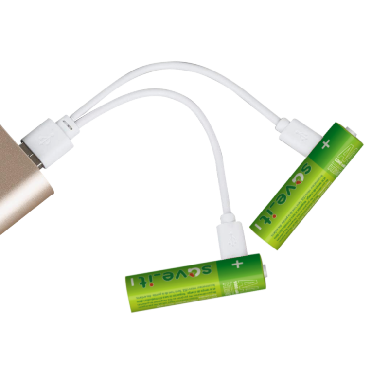 EXTENSILO Piles rechargeables AA Mignon, 5 pcs pour divers appareils  (920mAh, 3,7V, Li-ion)