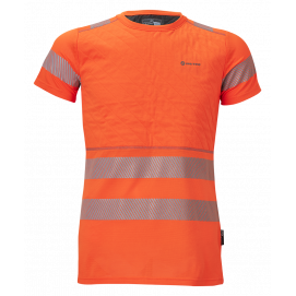 Tee-shirt rafraîchissant Haute visibilité orange - avant