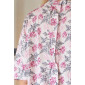 Chemise nuit ouverte dos pressions rose detail tissu