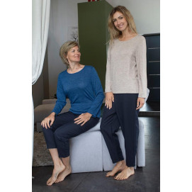 Grenouillère femme petit pull bleu ou beige