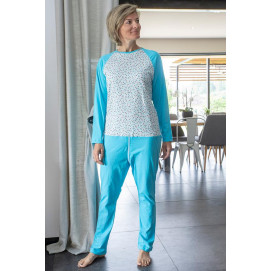 Grenouillère femme pyjama long éco de face