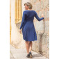 Robe souple unie - bleu marine dos