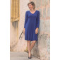 Robe souple unie - bleu marine face