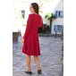 Robe souple unie - cerise dos