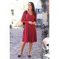 Robe souple unie - cerise face