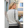 Pull maille jacquard dos