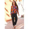 Chemisier multicolore viscose femme vue ensemble