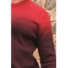 Pull ouvert dos droit croisé homme zoom