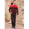 Pull ouvert dos droit croisé homme tenue 