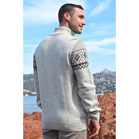 Gilet 2 poches fermeture zip gris dos